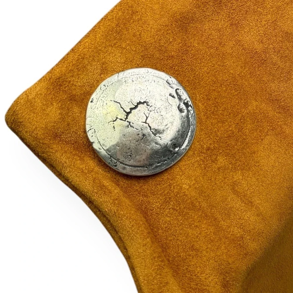 Streets Ahead Vesta‎ Foldover Clutch NWT Anthropologie $382 Tan Suede Cognac